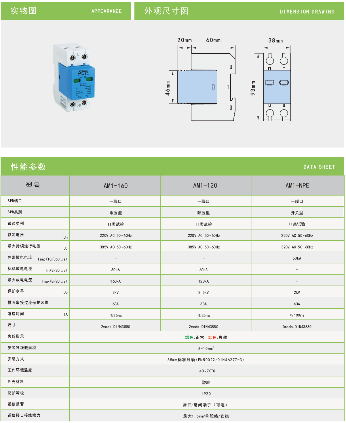 AM1-120-3P+N-S 雷迅電涌保護(hù)器：高效防護(hù)，智能