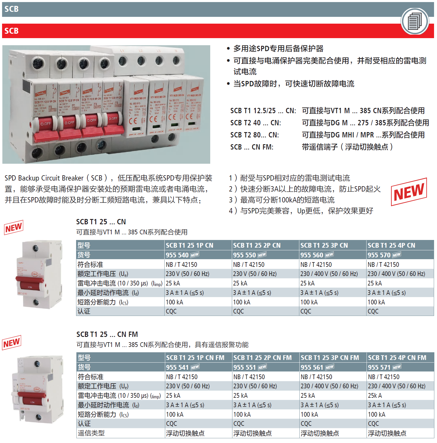 SCB T1 25 4P CN FM DEHN浪涌后備保護(hù)器：工業(yè)與民用電氣防護(hù)的可靠之選