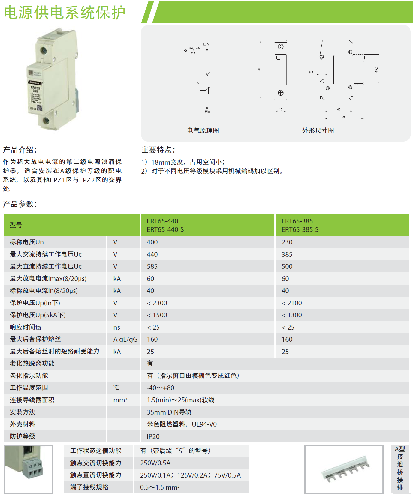 ERT65-385-S/4P歐申電源防雷器：高效防護(hù)與創(chuàng)新設(shè)