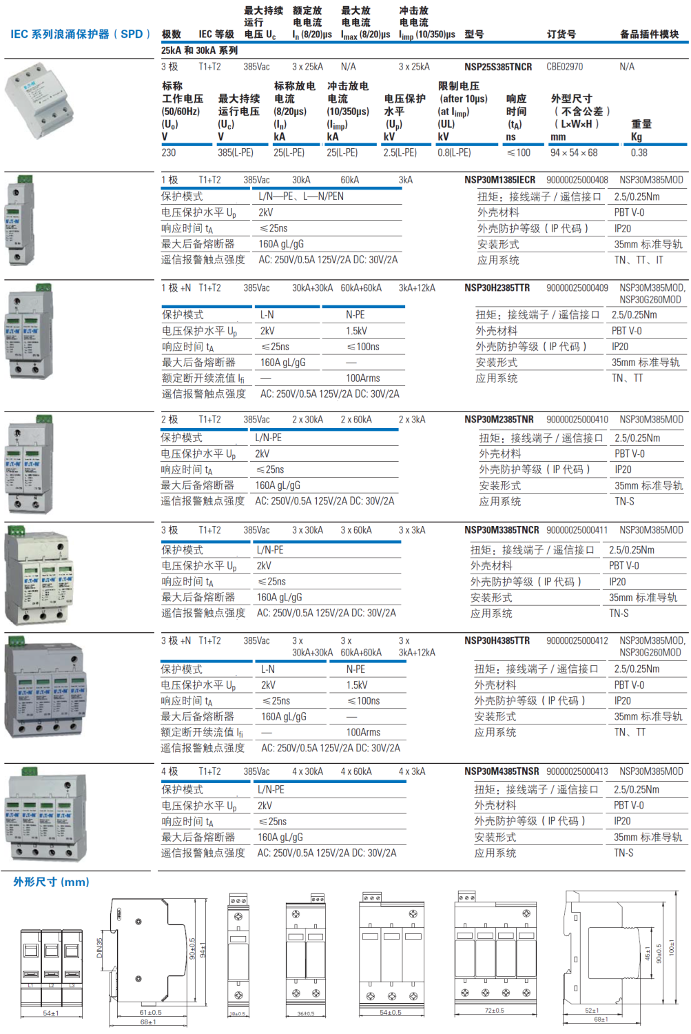 NSP30H4385TTR EATON伊頓電源防雷器：高效浪涌保
