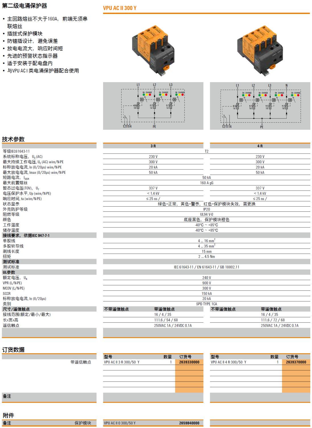 VPU AC II 3 R 300/50 Y(2639330000)，VPU AC II 0 300/50 Y(2659840000)，VPU AC II 4 R 300/50 Y(2639370000)